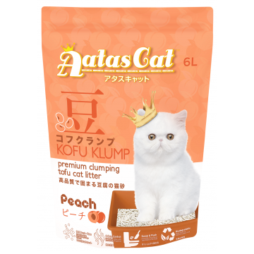 Aatas Kofu Klump Tofu Cat Litter Peach 6L (4 Packs)